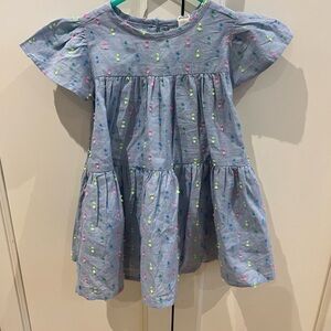 New Hatley Blue Dress with Multicolor Accents 3-6m